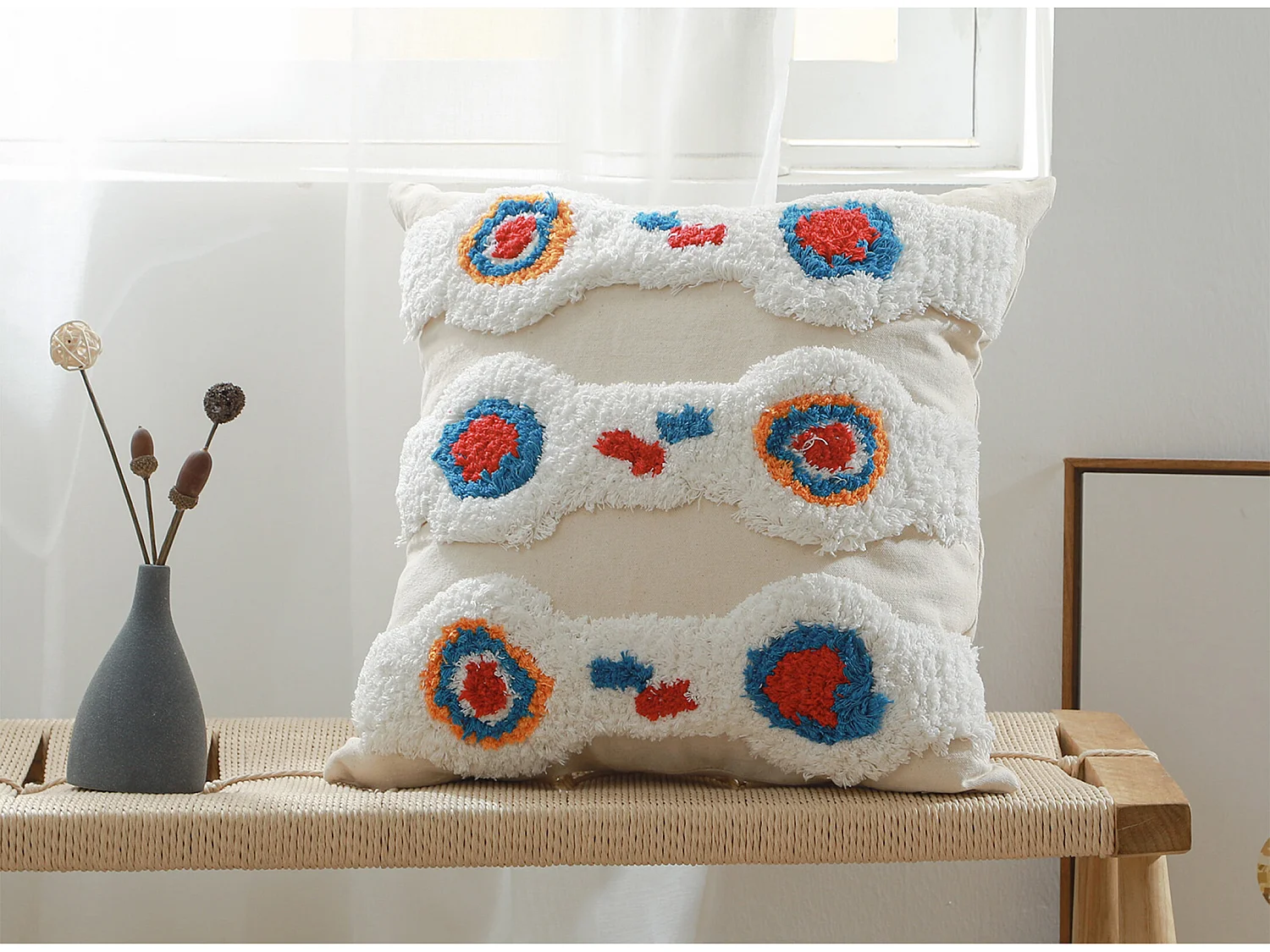 Cojín Estilo Boho Bali - Funda y Relleno - Sarla