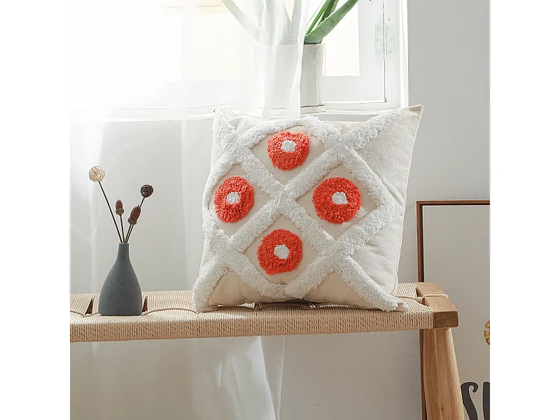 Cojín Estilo Boho Bali - Funda y Relleno - Reyune