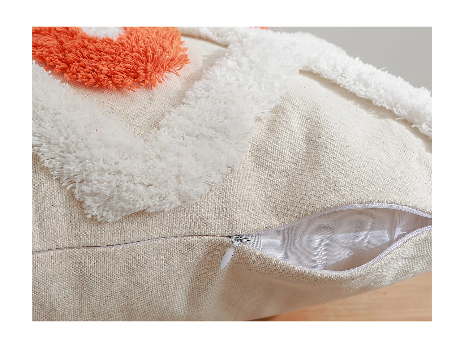 Coussin de style boho Bali - Housse et Rembourrage inclus -  Reyune Orange