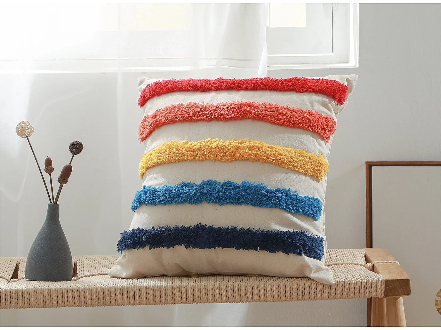 Boho Bali Style Kissen - Bezug und Füllung enthalten - Manisha