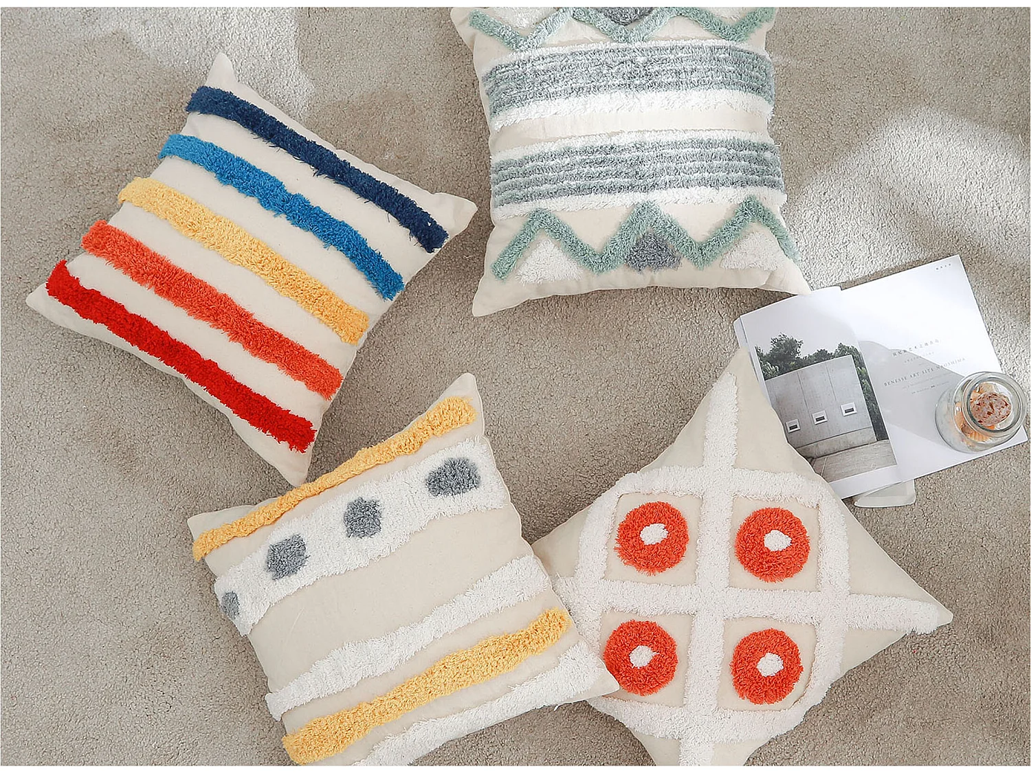 Boho Bali Style Kissen - Bezug und Füllung enthalten - Manisha