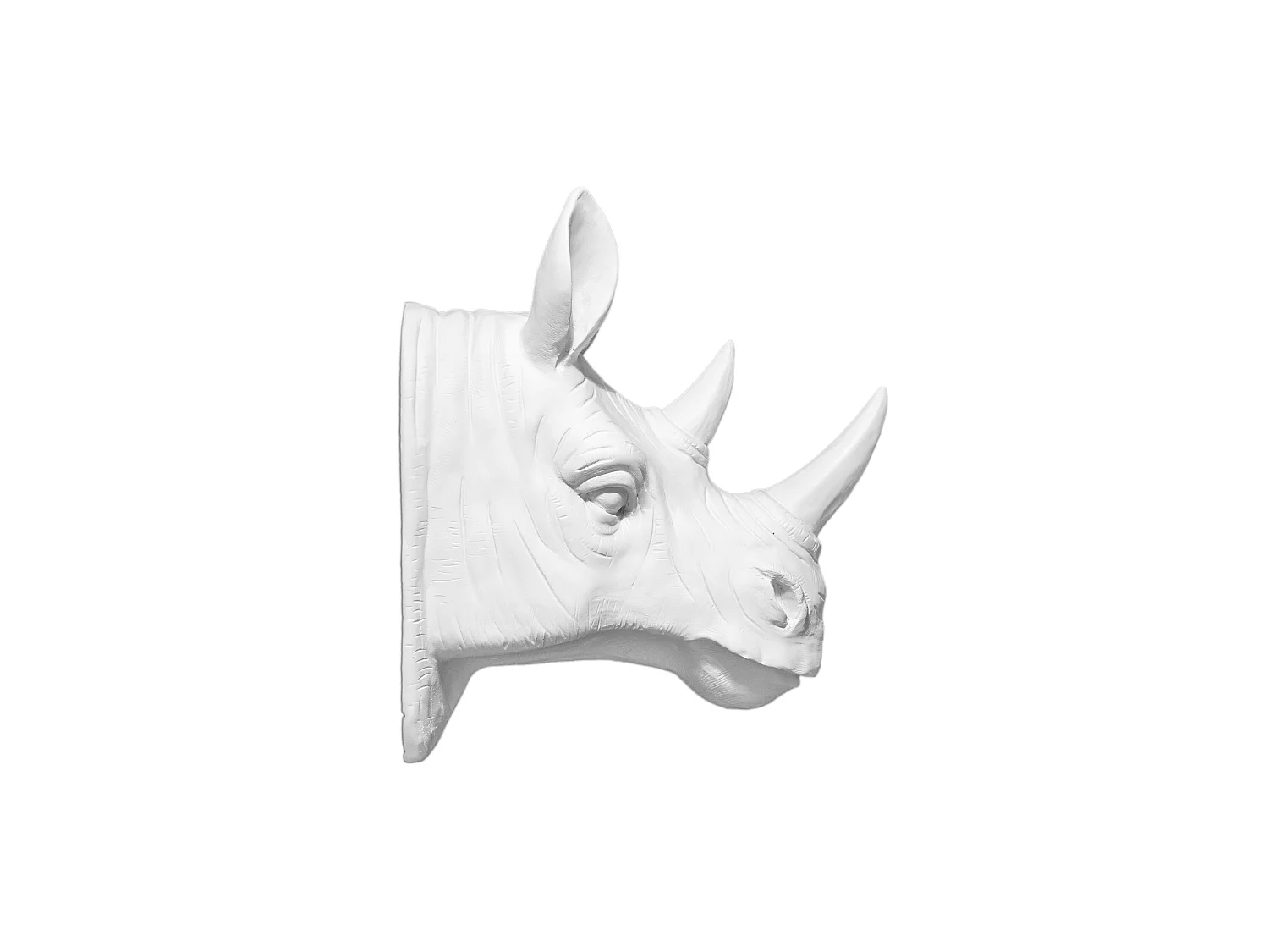 Decorazione da Parete - Testa di Rinoceronte Bianco - Uka