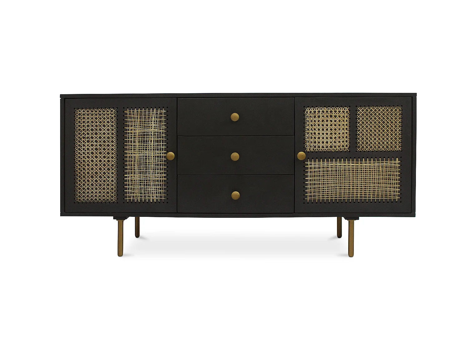 Buffet en Bois - Stile Vintage - Dena Gris foncé