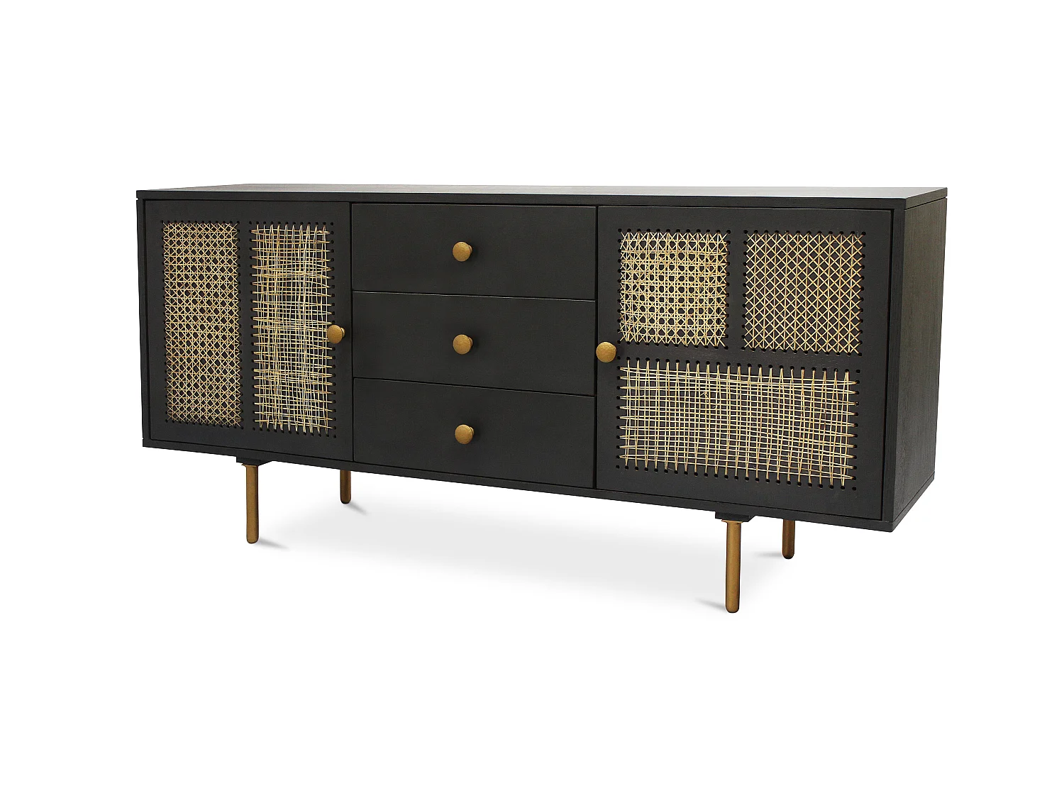 Buffet en Bois - Stile Vintage - Dena Gris foncé