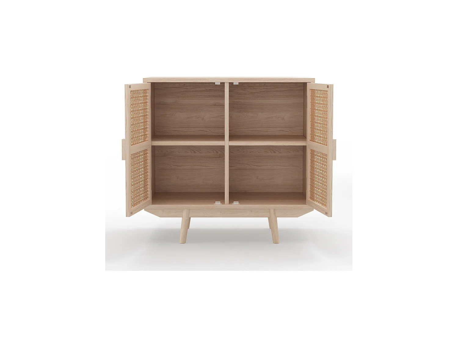 Aparador de Madera Natural - Diseño Boho Bali - 2 puertas - Treys