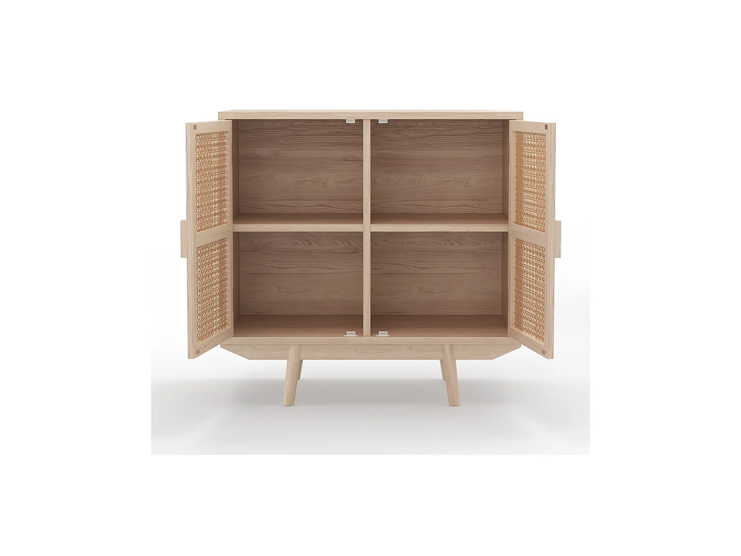 Buffet en Bois Naturel - Design Boho Bali - 2 Portes - Treys Naturel