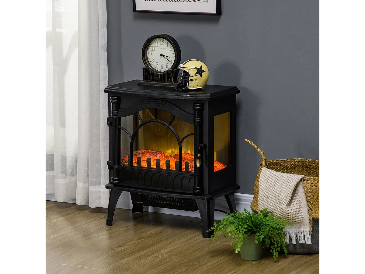 Chimenea eléctrica negro 55x31x58 cm HOMCOM