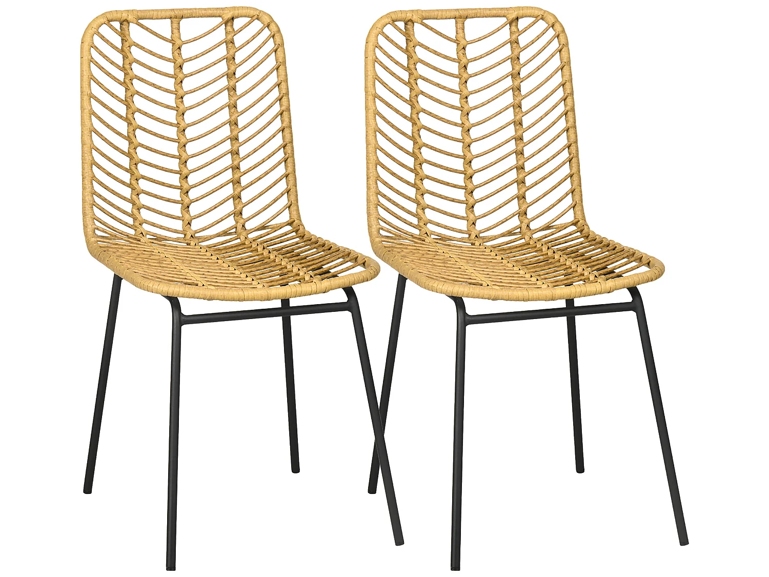 Sillas de comedor madera natural 44x58x85 cm HOMCOM