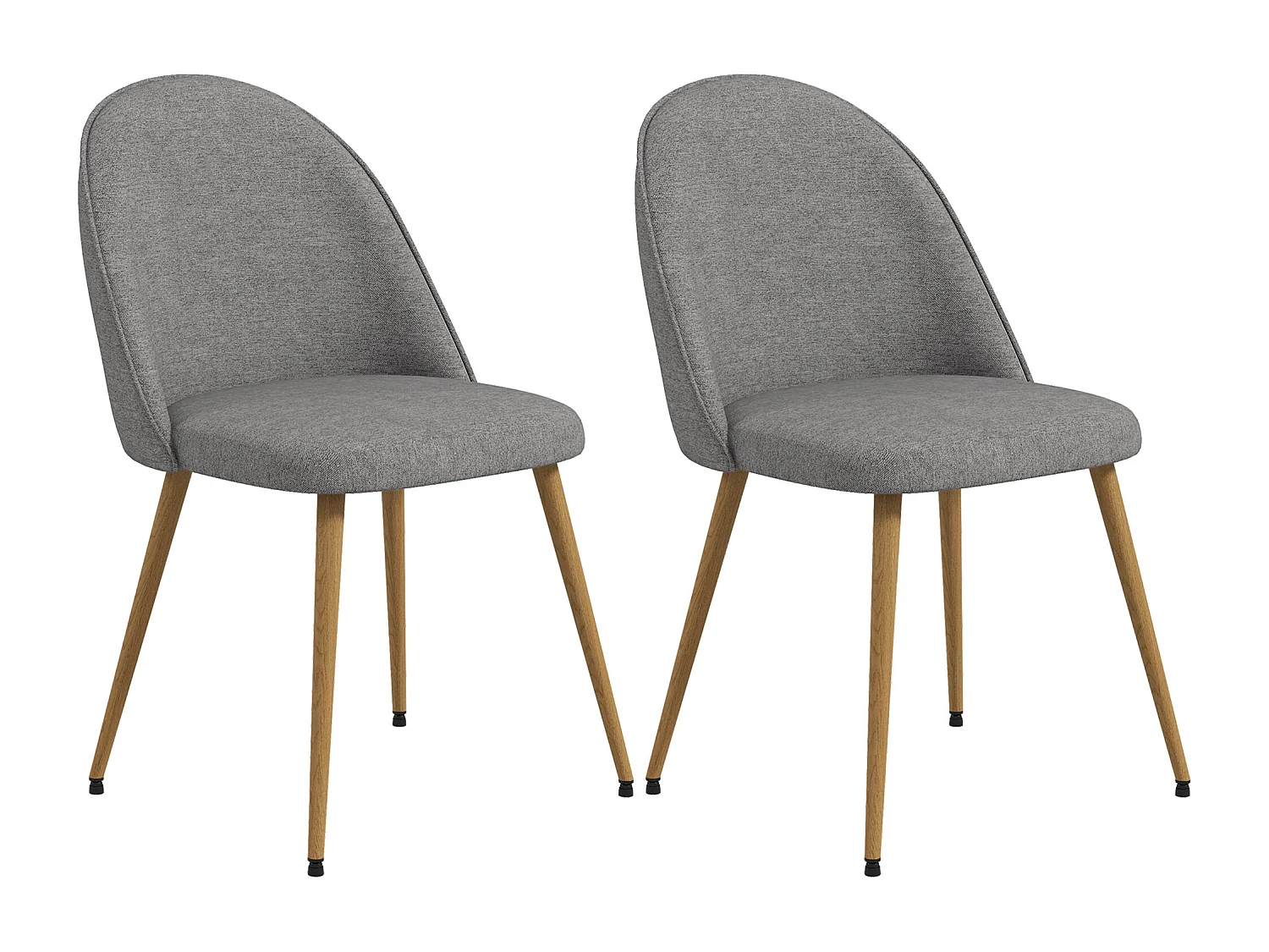 Sillas de comedor gris 50x52x83 cm HOMCOM