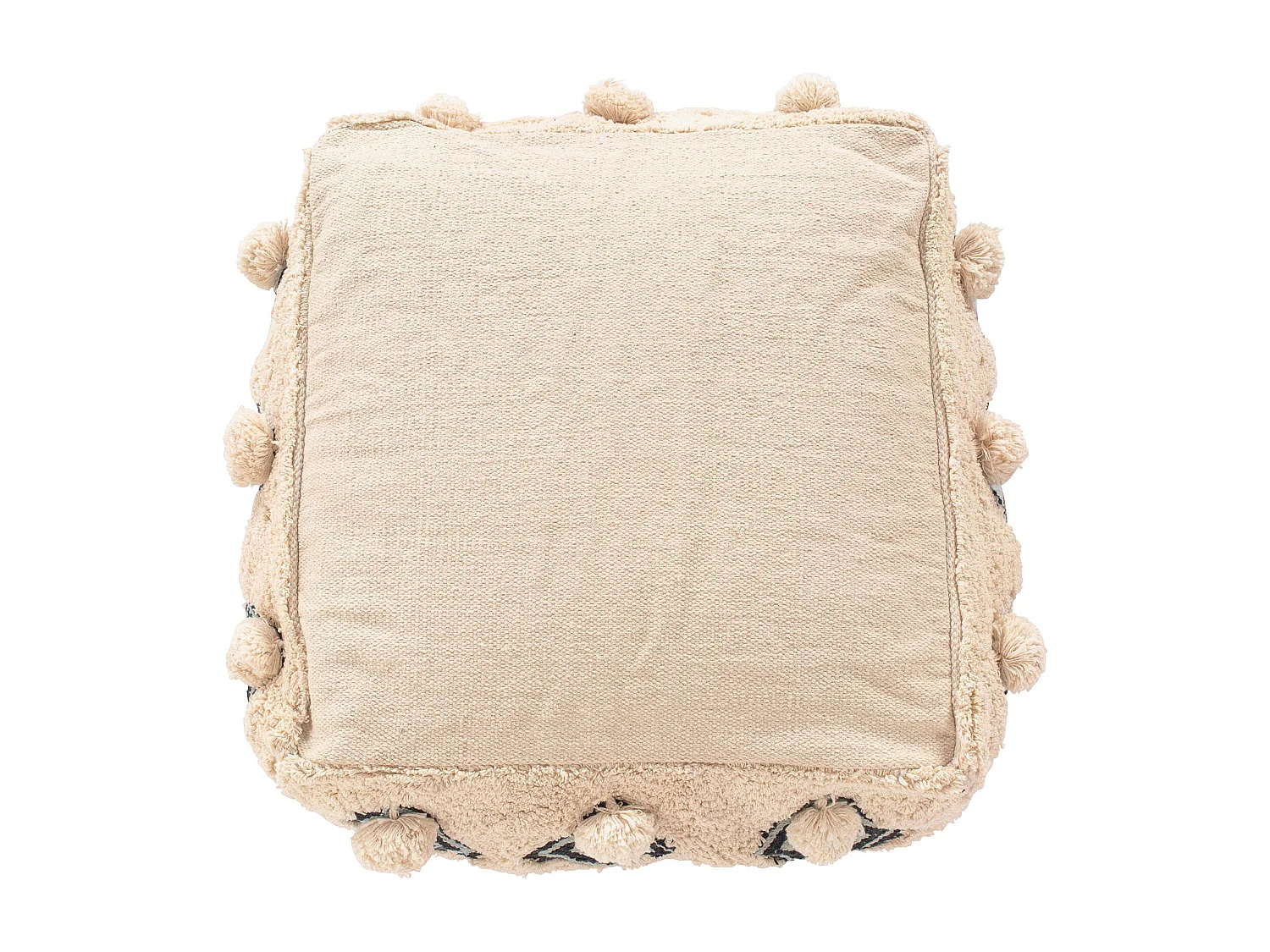 Siège Pouf Style Boho Bali - Adelaida  Crème