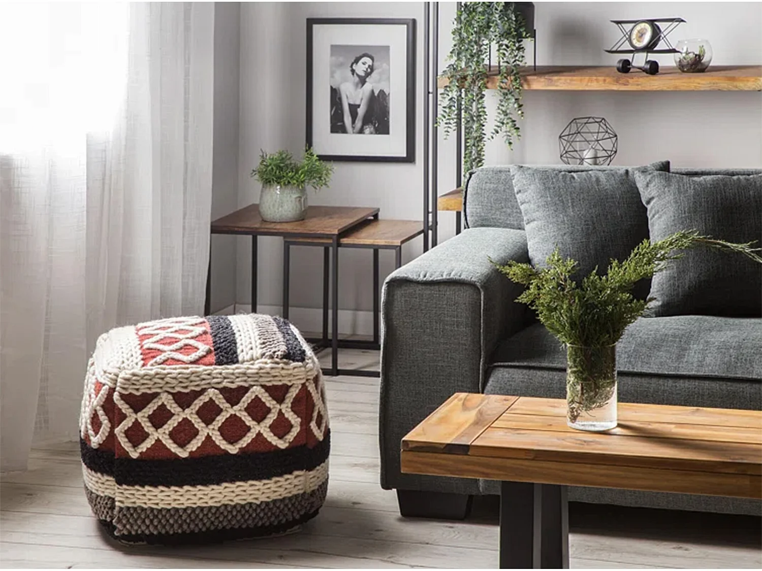 Siège Pouf Style Boho Bali - Lonbay Multicolore