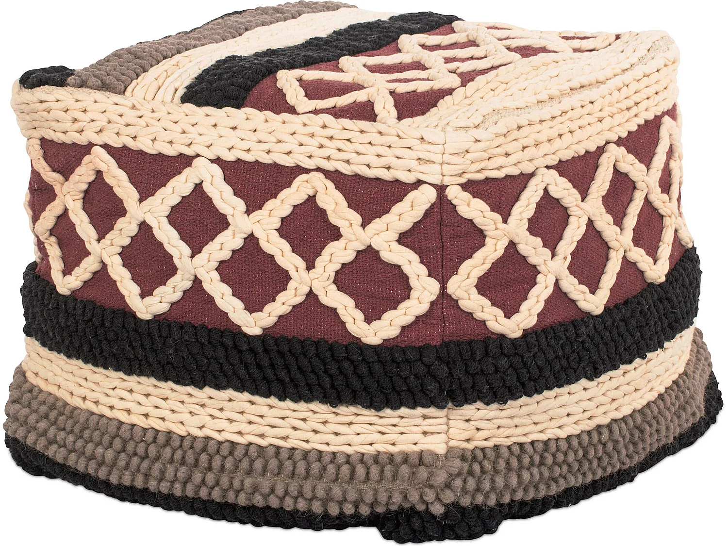 Siège Pouf Style Boho Bali - Lonbay Multicolore