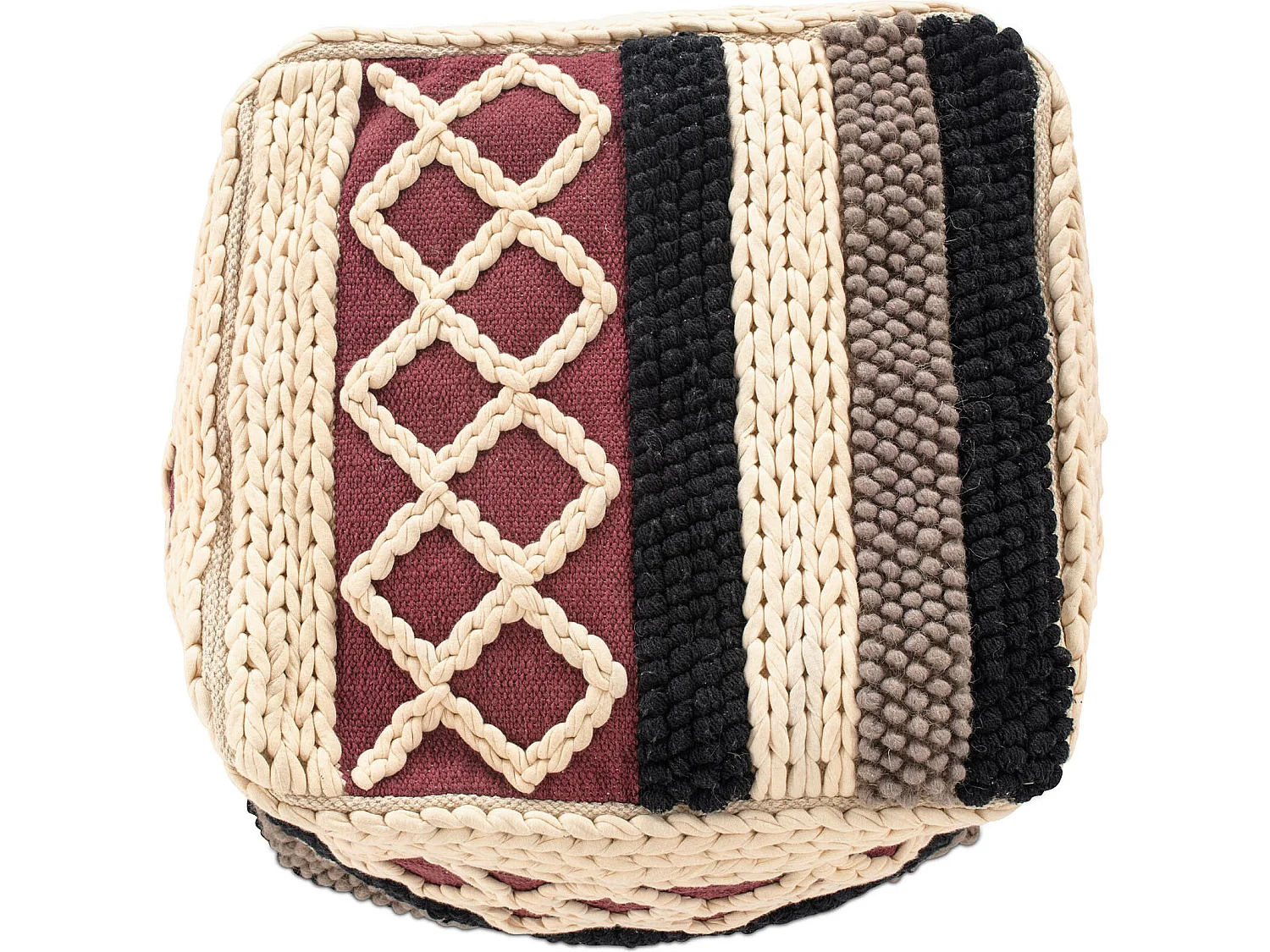 Siège Pouf Style Boho Bali - Lonbay Multicolore