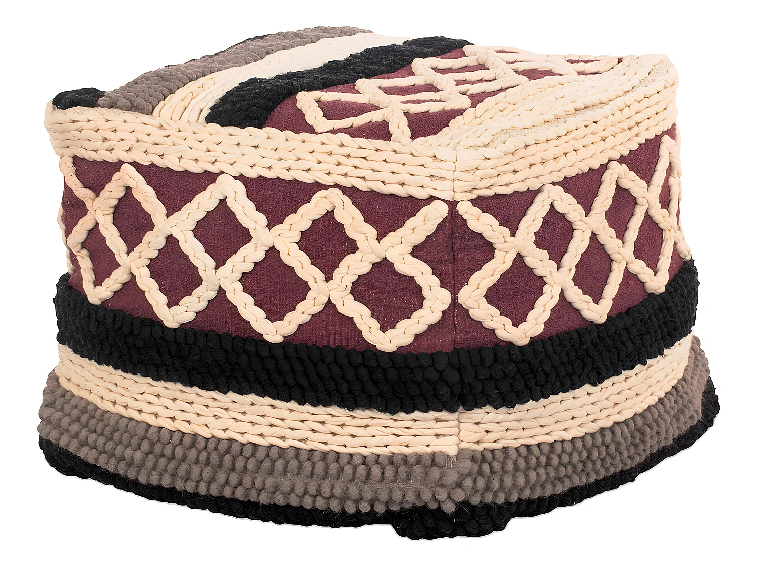 Siège Pouf Style Boho Bali - Lonbay Multicolore