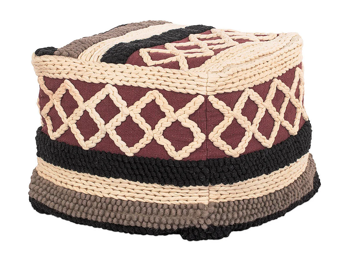 Siège Pouf Style Boho Bali - Lonbay Multicolore
