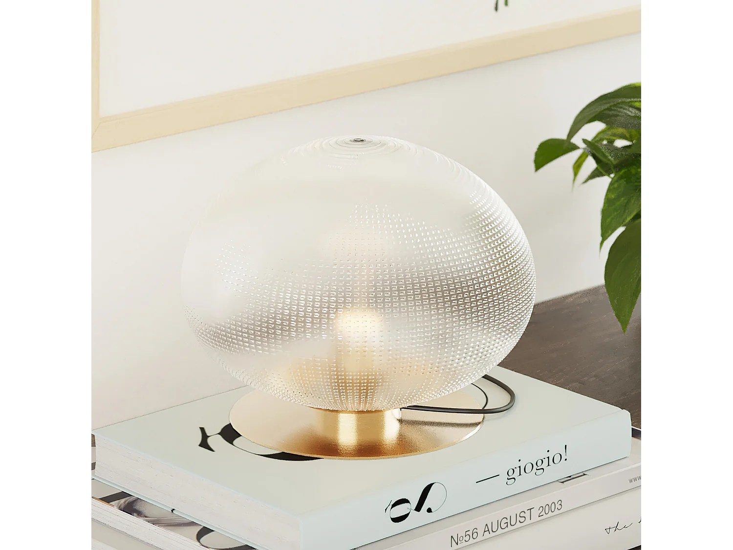 Lampada da tavolo - Lampada da salotto - Sfera di cristallo - Bale