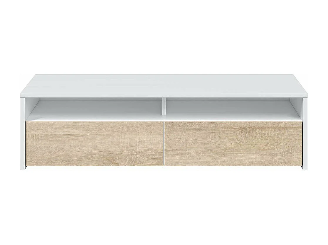 TV-Möbel mit 2 Flügeltüren und 2 Aufbewahrungsnischen Kioto - L130 cm