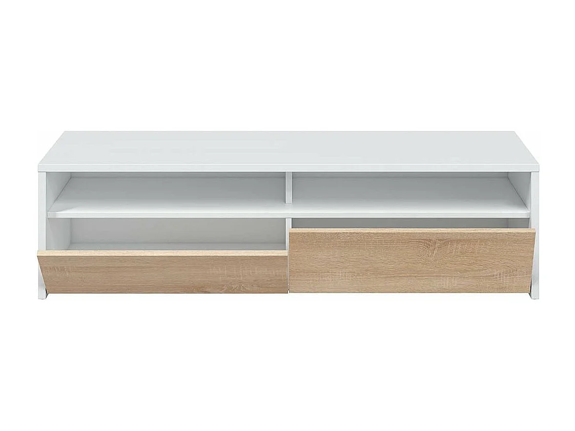 TV-Möbel mit 2 Flügeltüren und 2 Aufbewahrungsnischen Kioto - L130 cm