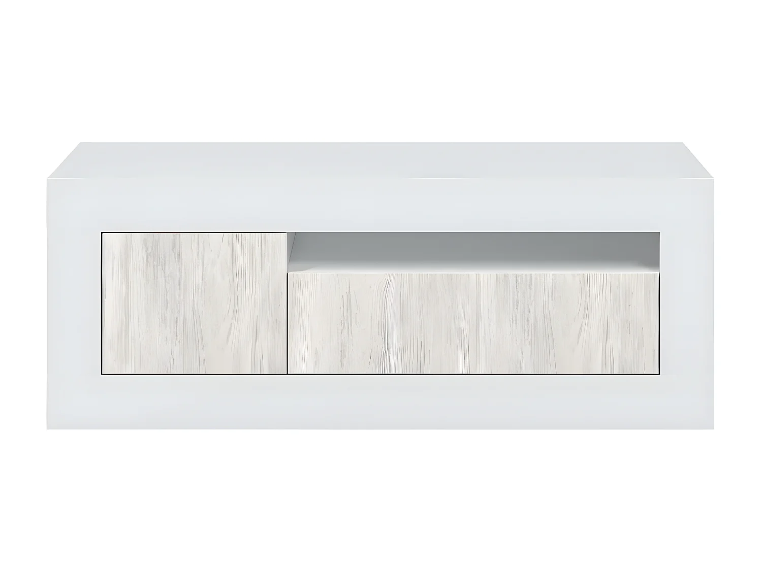 Mueble de TV "Baltik" - 53 x 139 x 42 cm - Blanco