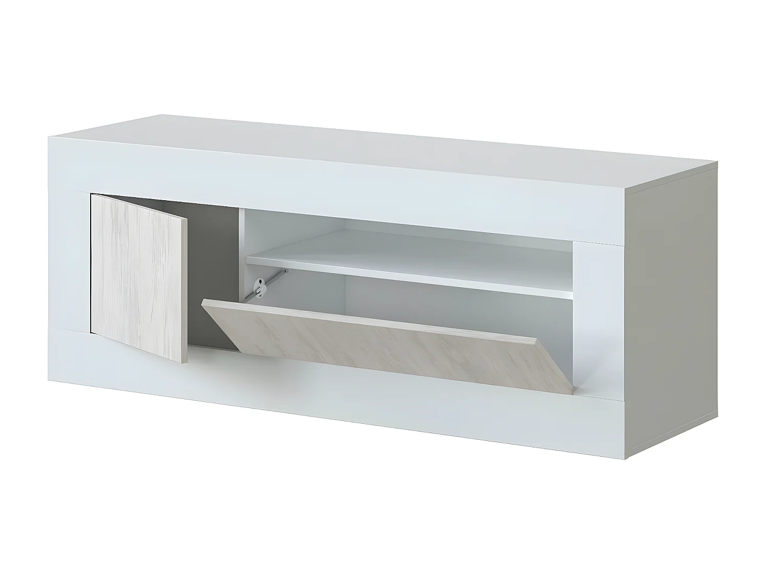 Meuble TV design 3 portes Baltik - L139 cm