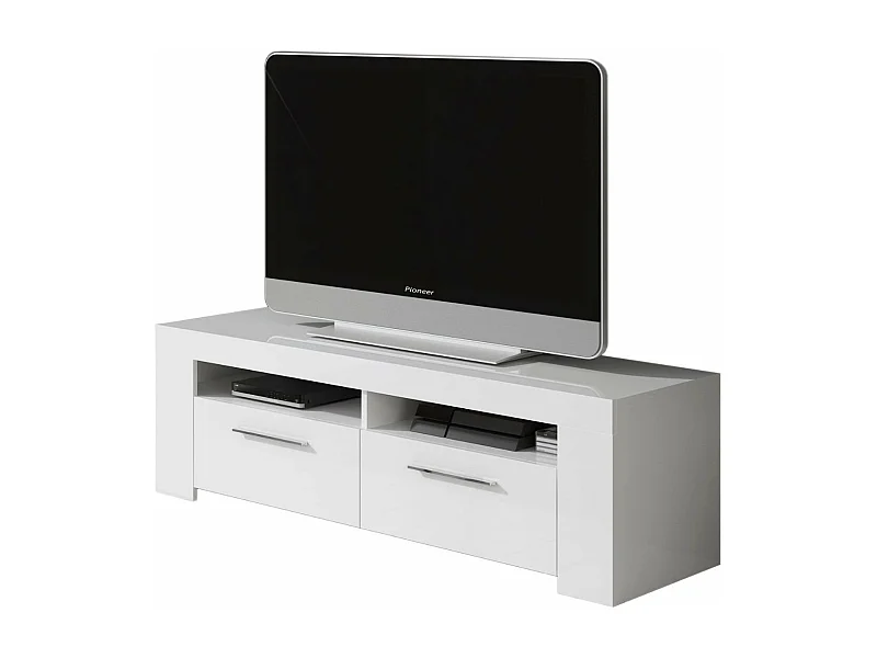 Mueble de TV con 2 puertas y 2 compartimentos de almacenamiento Ambit - L120 cm