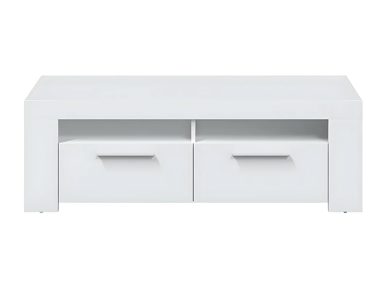 Mueble de TV con 2 puertas y 2 compartimentos de almacenamiento Ambit - L120 cm