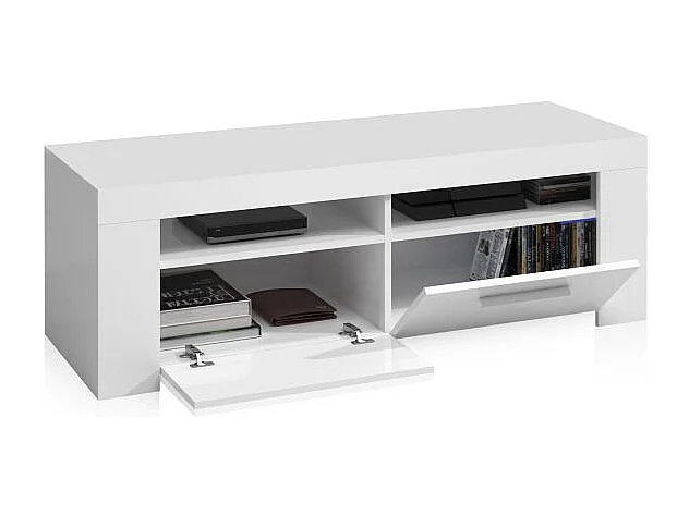 Szafka RTV Urban 2 drzwi + 2 półki Biały 120 cm - Nowoczesny Design