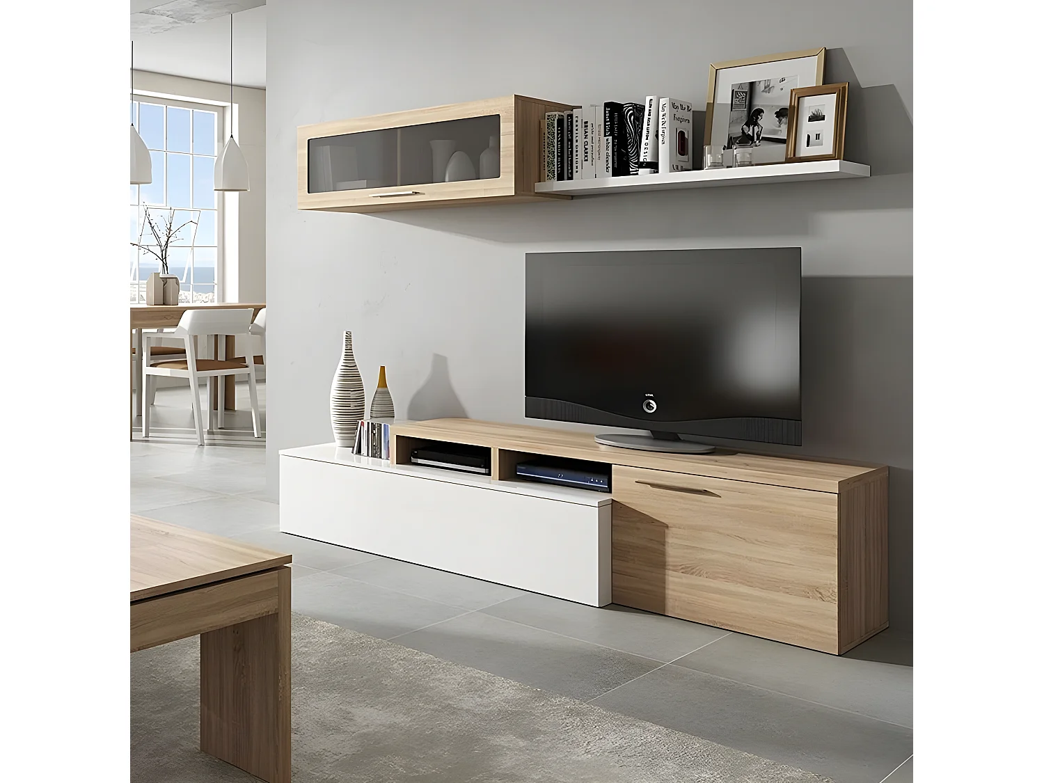 Mobiliário de sala de jantar Nexus Blanco - Roble Canadian