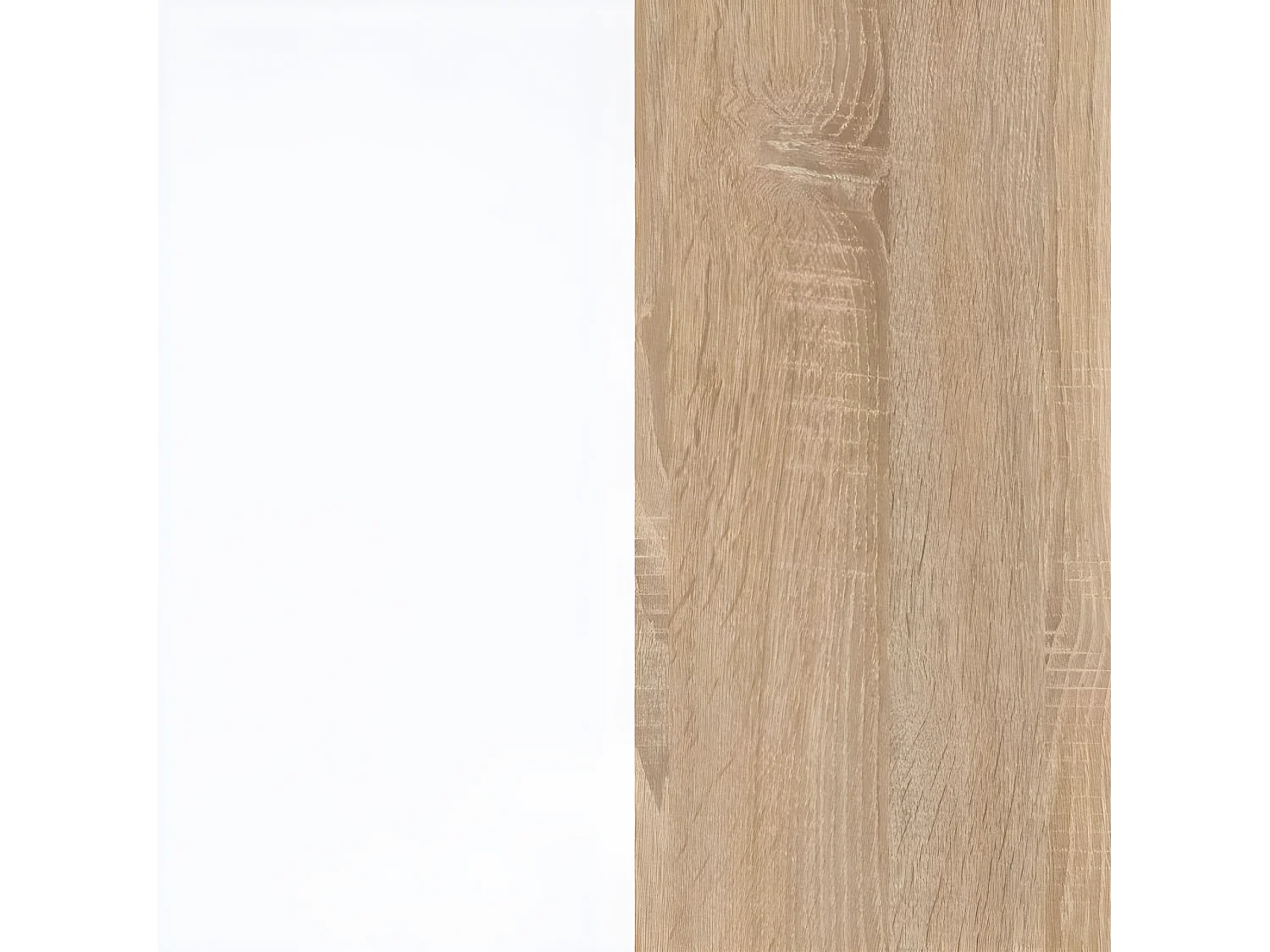 Meuble TV 2 niches et 1 porte avec son étagère murale Kikua Plus - L135 cm