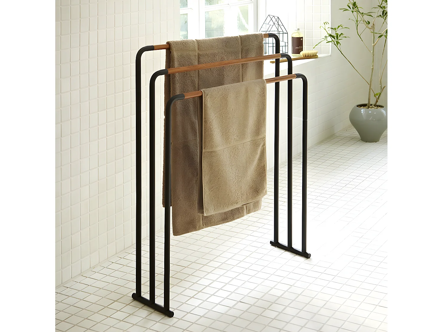 Porte serviettes en métal 3 barres