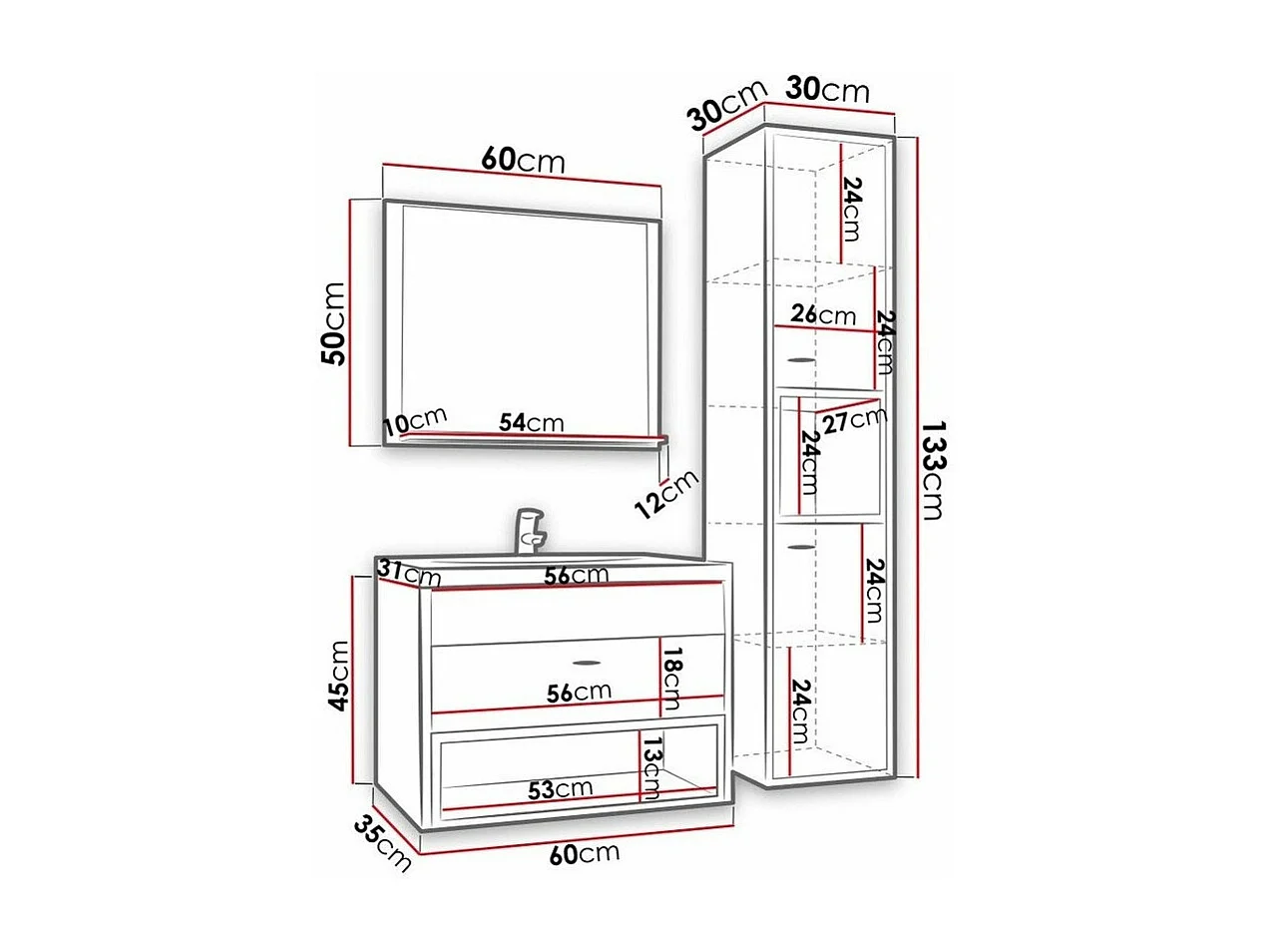 Set de baño Baltesi 100