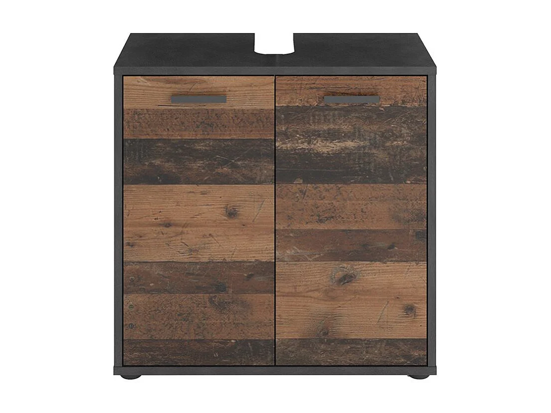 Meuble Sous Vasque 2 Portes effet Chêne L60 x H59cm - Madoc