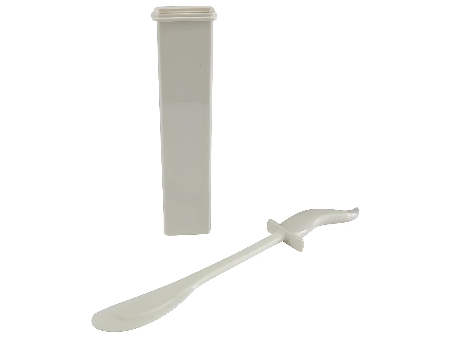 Brosse WC extra plate blanc plastique 41 x 7 x 3 cm