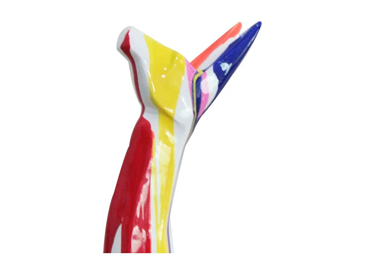 Statue lama géométrique peinture multicolore 50 cm - SERGIO DRIPS