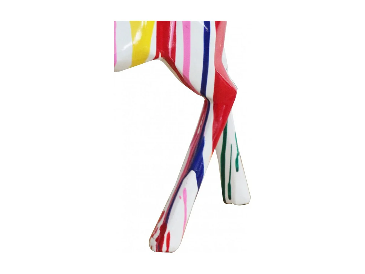 Statue lama géométrique peinture multicolore 50 cm - SERGIO DRIPS