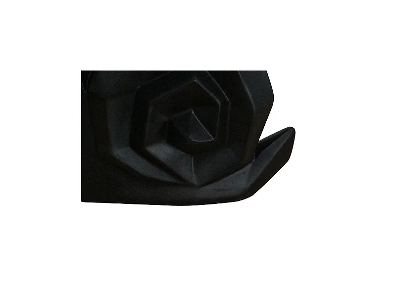 Statue escargot géométrique avec peinture noire mate H16 cm - ARNAUD