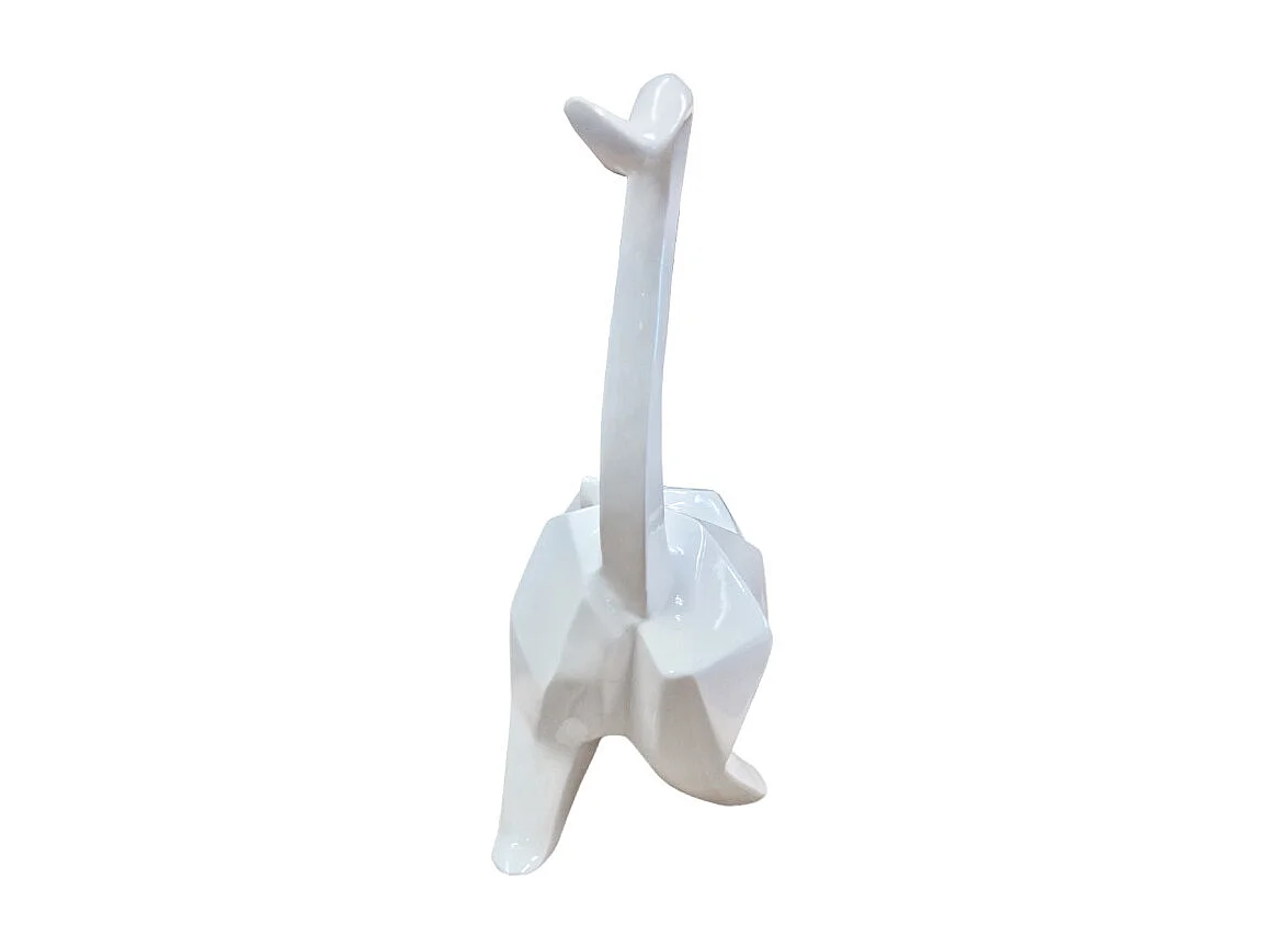 Statue chat géométrique et cubique blanc L43 cm - WHITE CAT