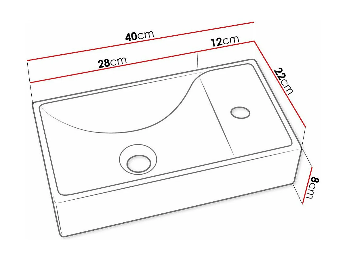 Lave-mains 1 porte avec Vasque L40cm