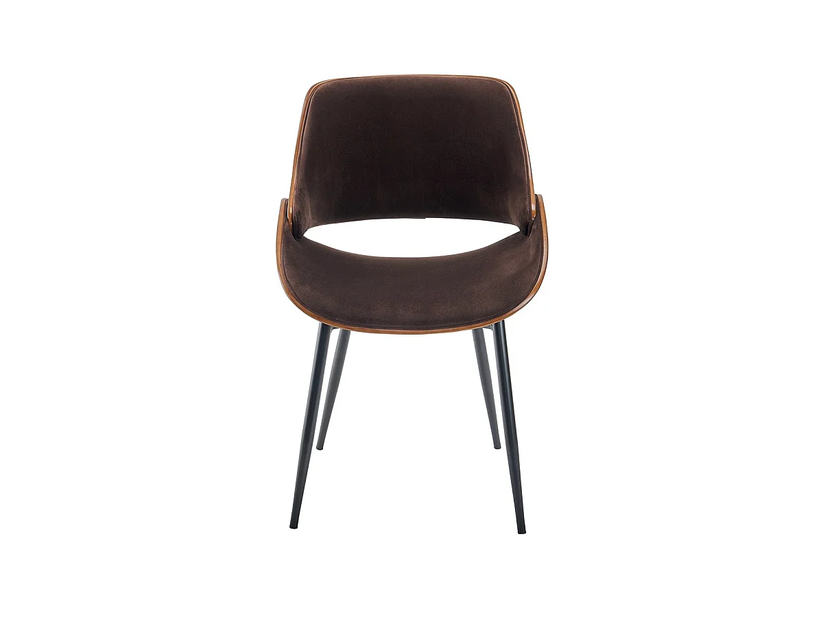 Chaises en velours effet bois Mannix - lot de 4