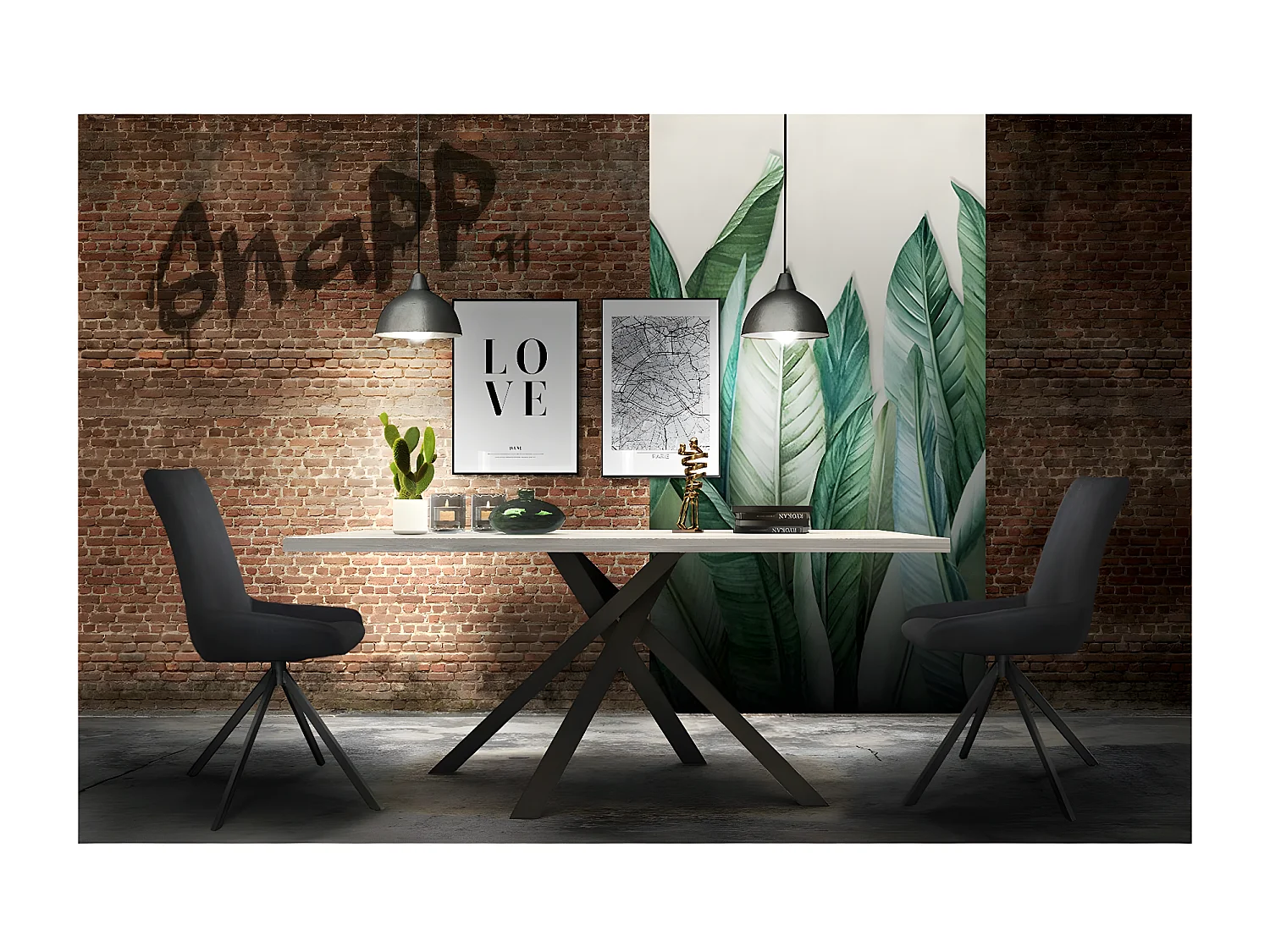 Table rectangulaire 8pers. pied central Snapp - Fabrication Française