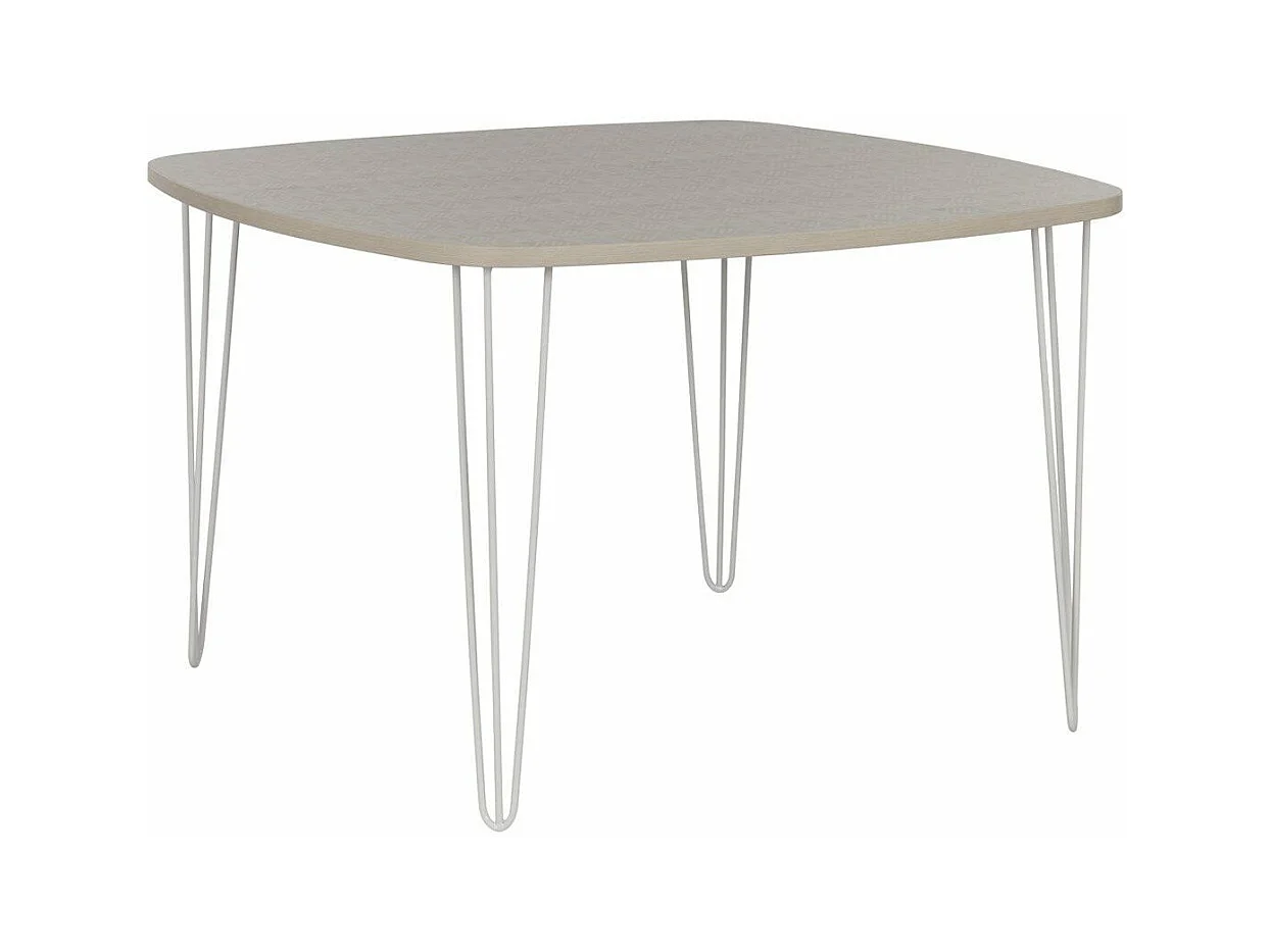 Table à manger carrée pieds filaires Lemon - Fabrication Française