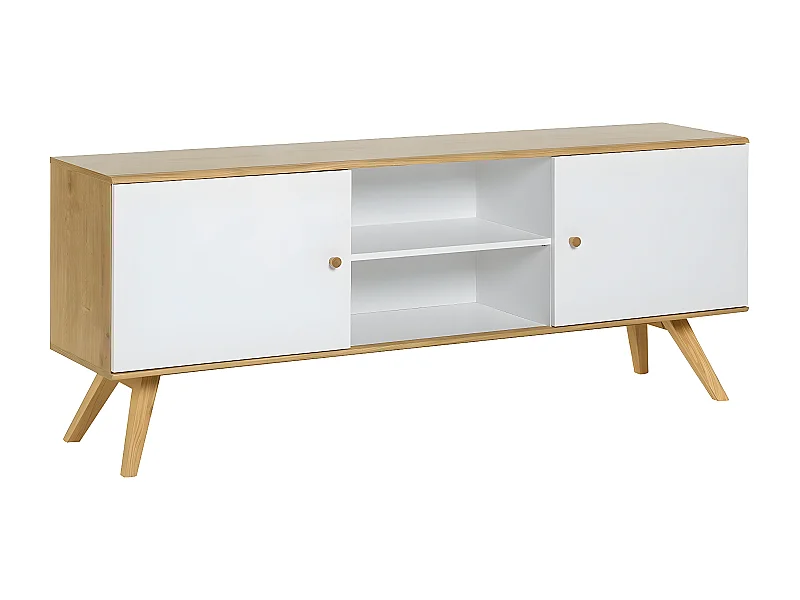 Buffet met 2 deuren en centrale plank L179,5 cm - NATURE