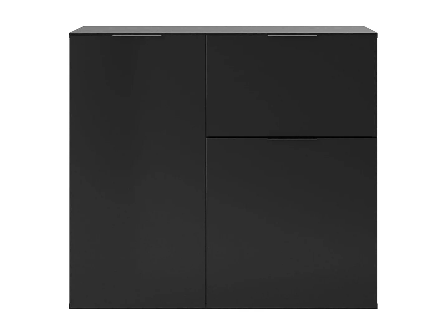 Kast met lade en deuren 89,1x31,7x81,3 cm zwart