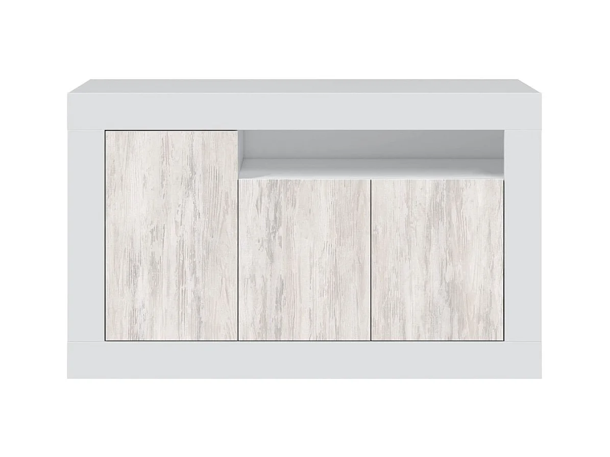 Buffet design avec 3 portes et 1 niche de rangement Baltik - L144 cm