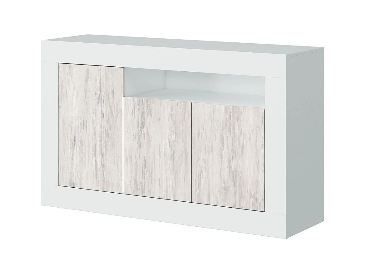 Buffet design avec 3 portes et 1 niche de rangement Baltik - L144 cm