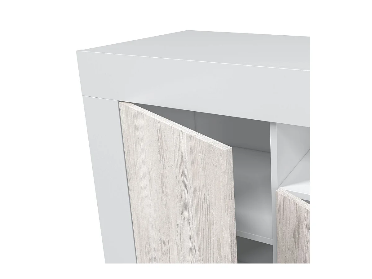 Buffet design avec 3 portes et 1 niche de rangement Baltik - L144 cm