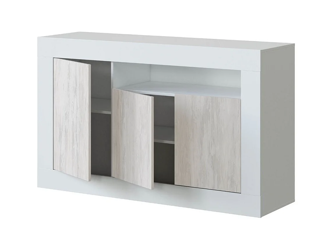 Buffet design avec 3 portes et 1 niche de rangement Baltik - L144 cm