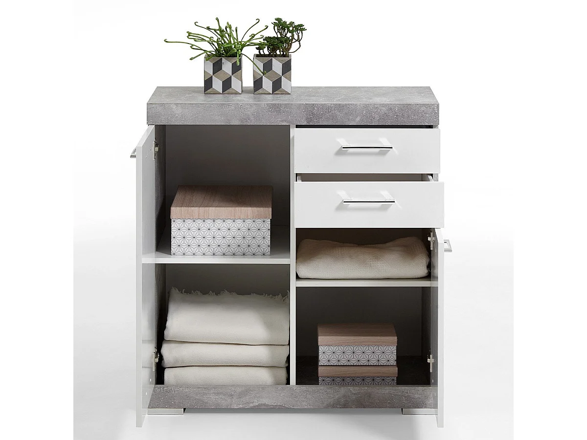 Buffet avec 2 Portes et 2 Tiroirs L80cm - Bristol