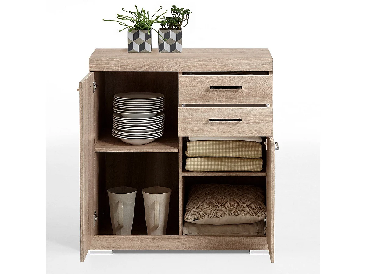 Buffet avec 2 Portes et 2 Tiroirs L80cm - Bristol