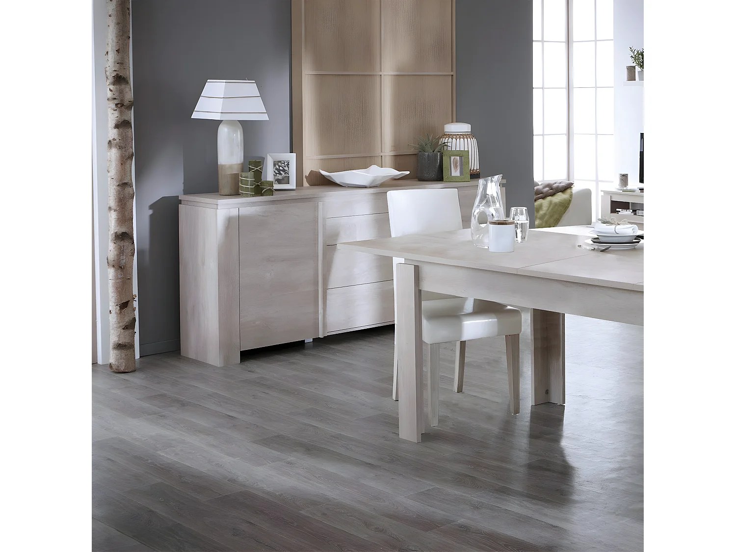 Buffet Bas 2 Portes 3 Tiroirs L204,7 cm - Ségur